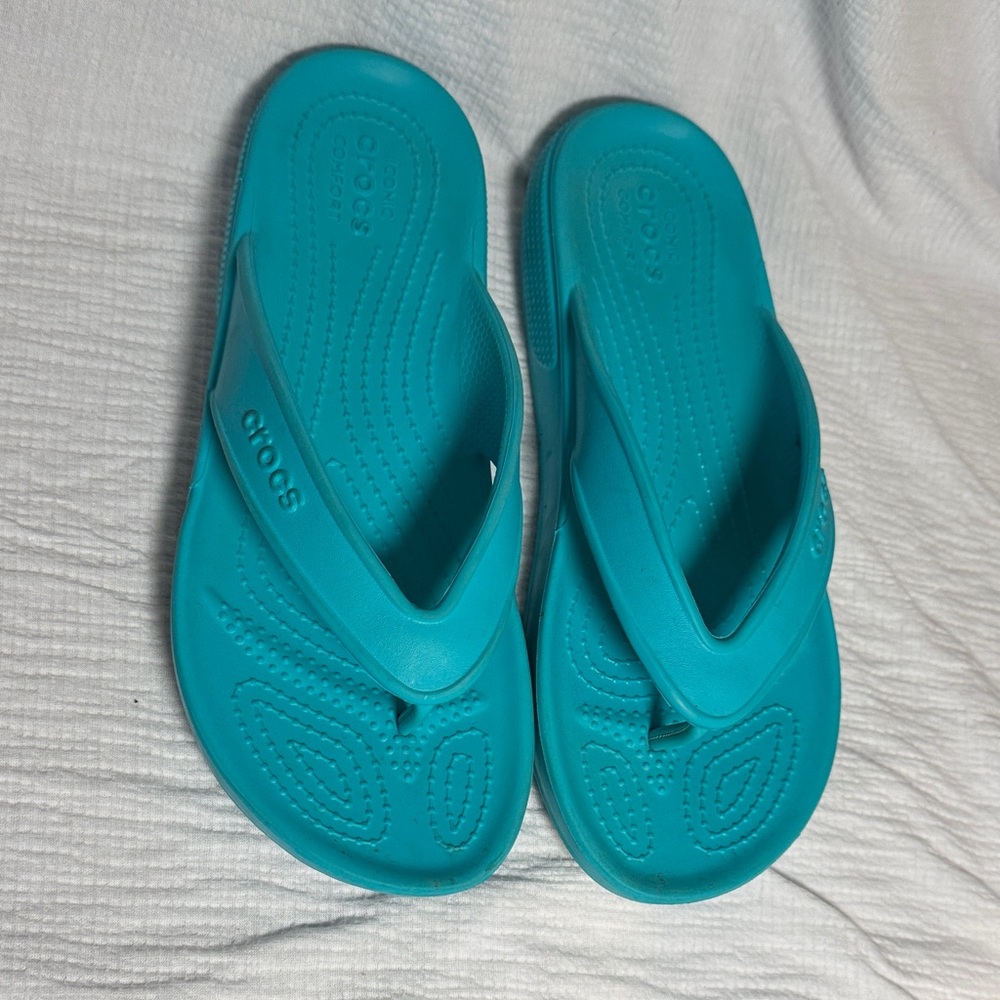 CROCS Turquoise  Flip Flops